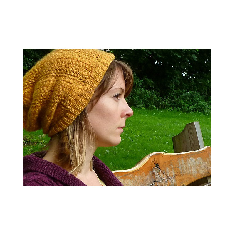 Strickanleitung Slouch Hat Autumn Gold by Faye Perriam
