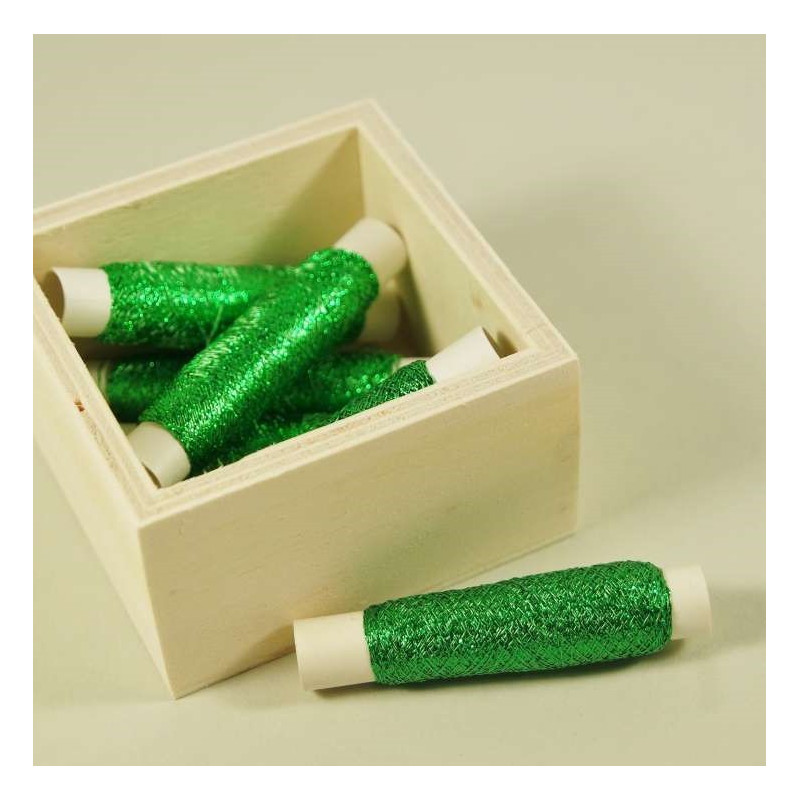 Au ver à soie Beiauffaden aus Seide - Fb: 008 mittelgrün