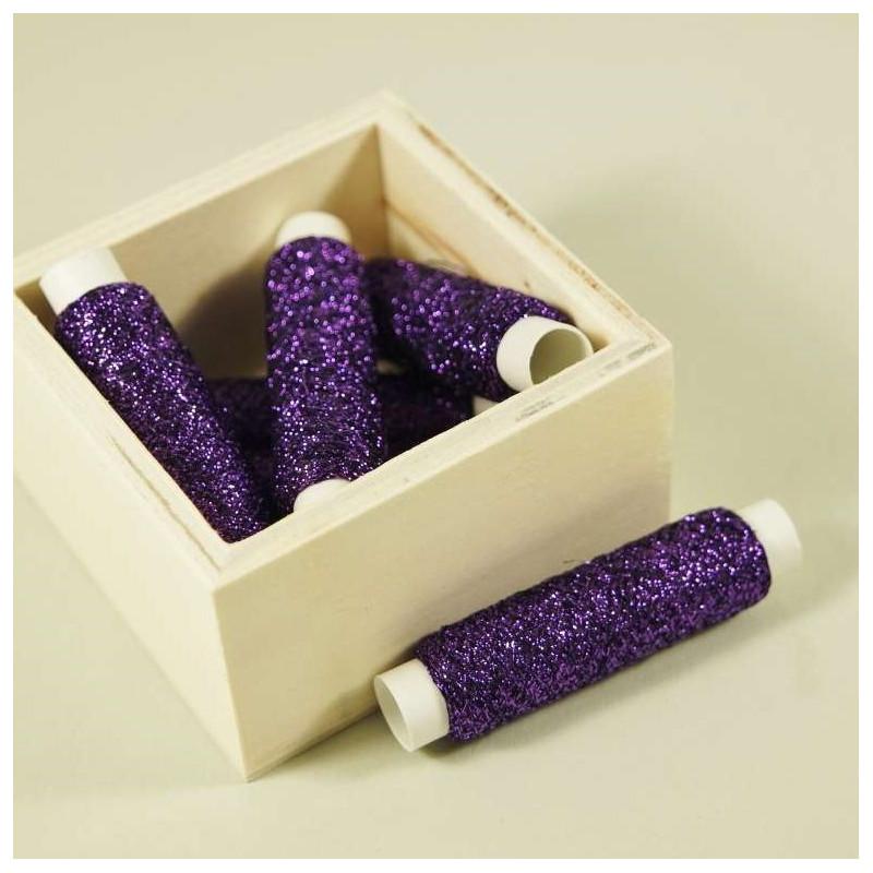 Au ver à soie Beiauffaden aus Seide - Fb: 026 schwarz-violett