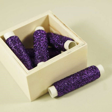 Au ver à soie Beiauffaden aus Seide - Fb: 026 schwarz-violett