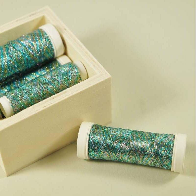 Au ver à soie Beiauffaden aus Seide - Fb: 044 multicolor blau