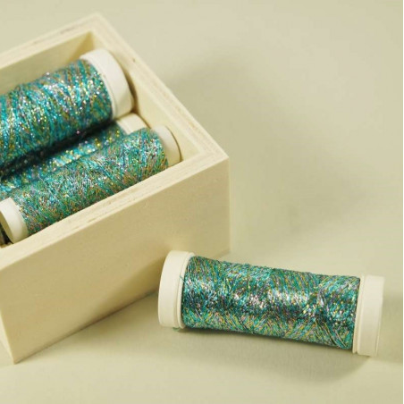 Au ver à soie Beiauffaden aus Seide - Fb: 044 multicolor blau