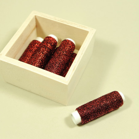 Au ver à soie Beiauffaden aus Seide - Fb: 038 schwarz-rot