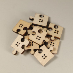 Knopf Puzzle aus Holz