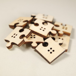 Knopf Puzzle aus Holz