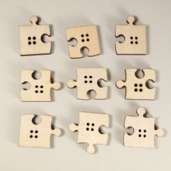 Knopf Puzzle aus Holz